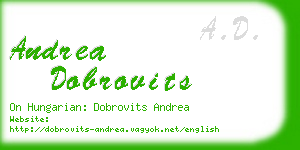 andrea dobrovits business card